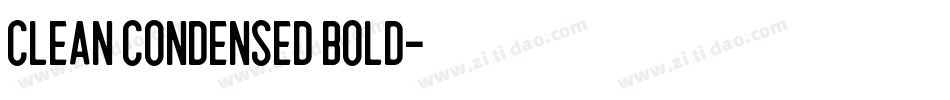 Clean Condensed Bold字体转换